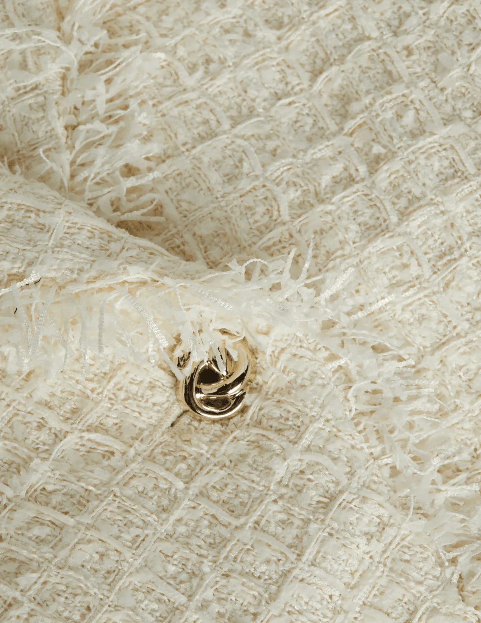 L'Agence Kaisley Frayed Hem Tweed Blazer