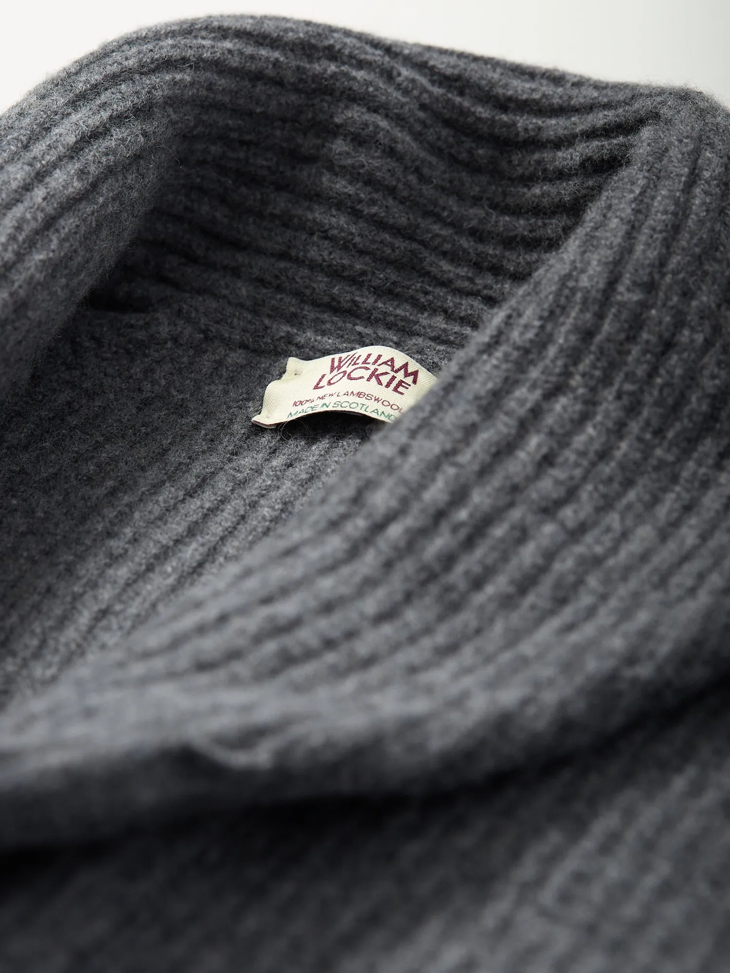 Lambswool Shawl Collar Cardigan Cliff