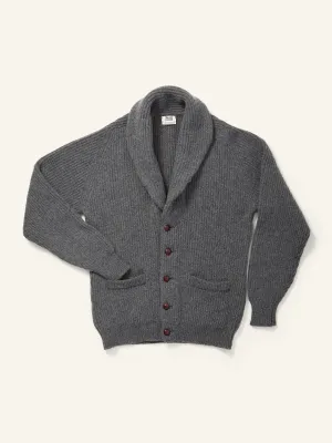 Lambswool Shawl Collar Cardigan Cliff
