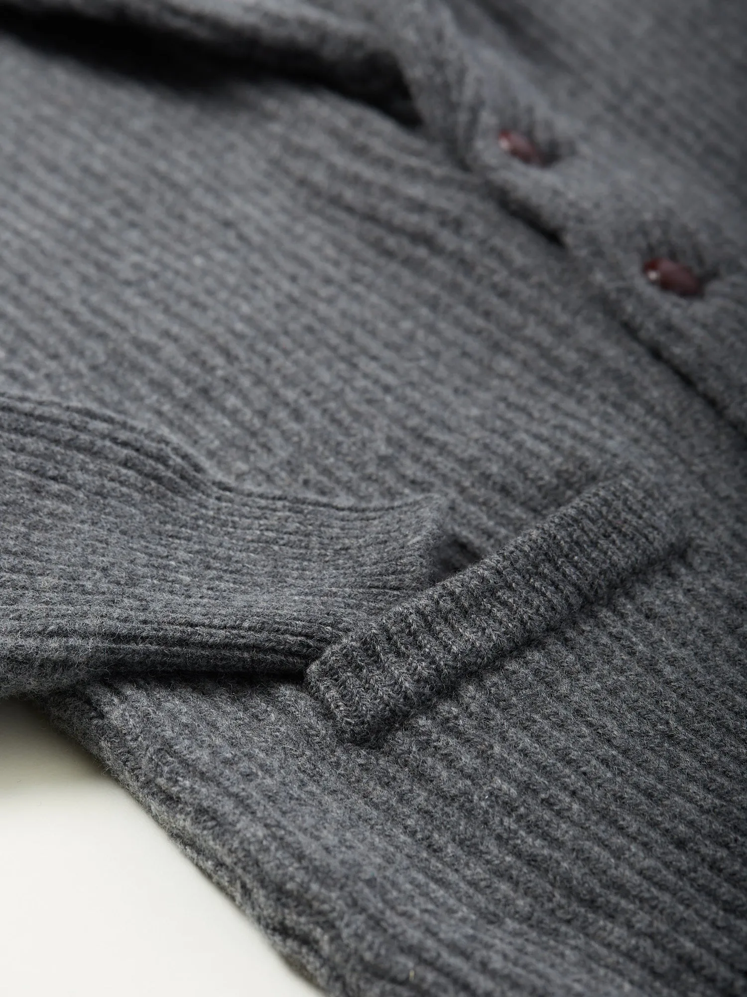 Lambswool Shawl Collar Cardigan Cliff