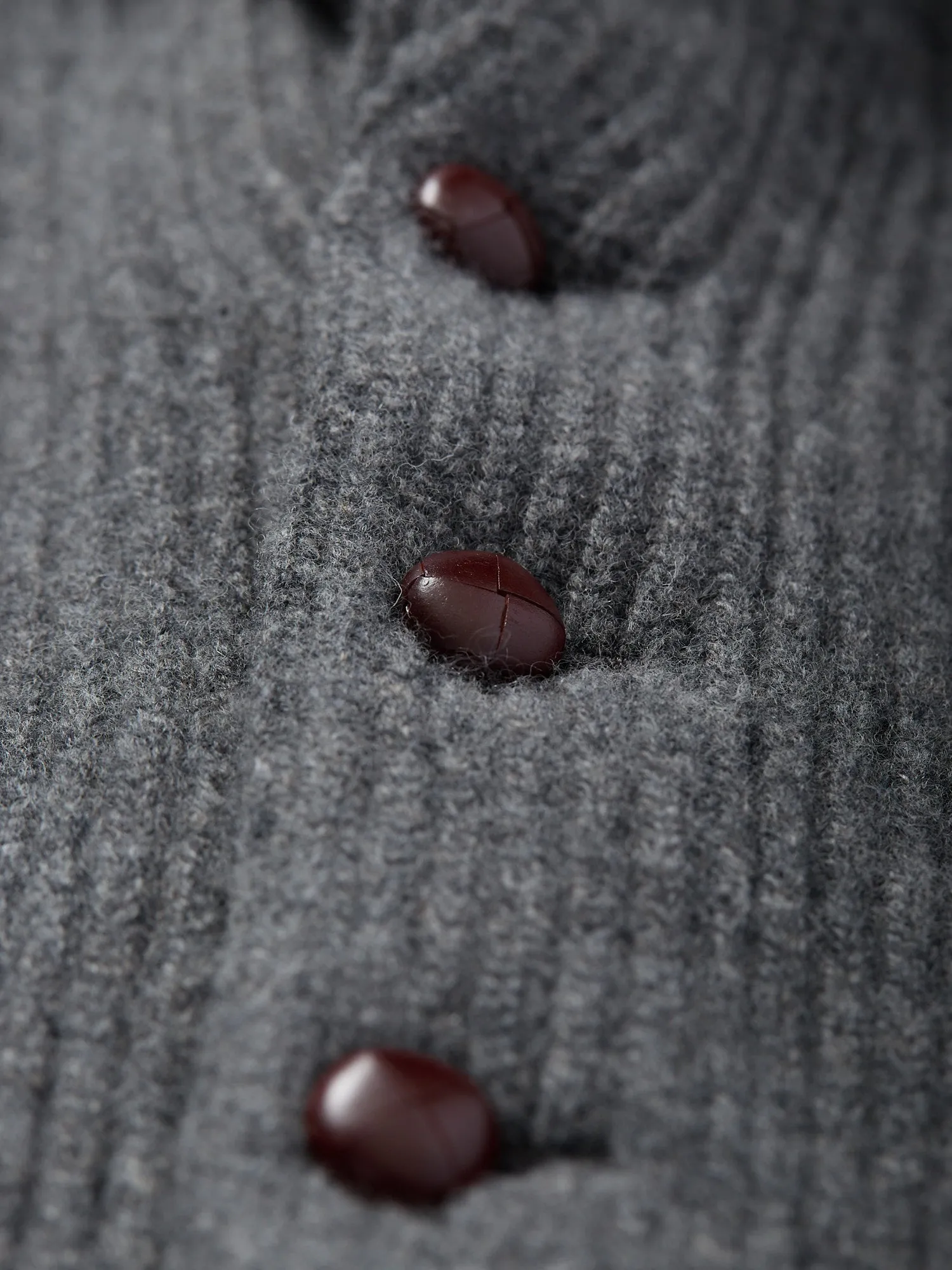 Lambswool Shawl Collar Cardigan Cliff