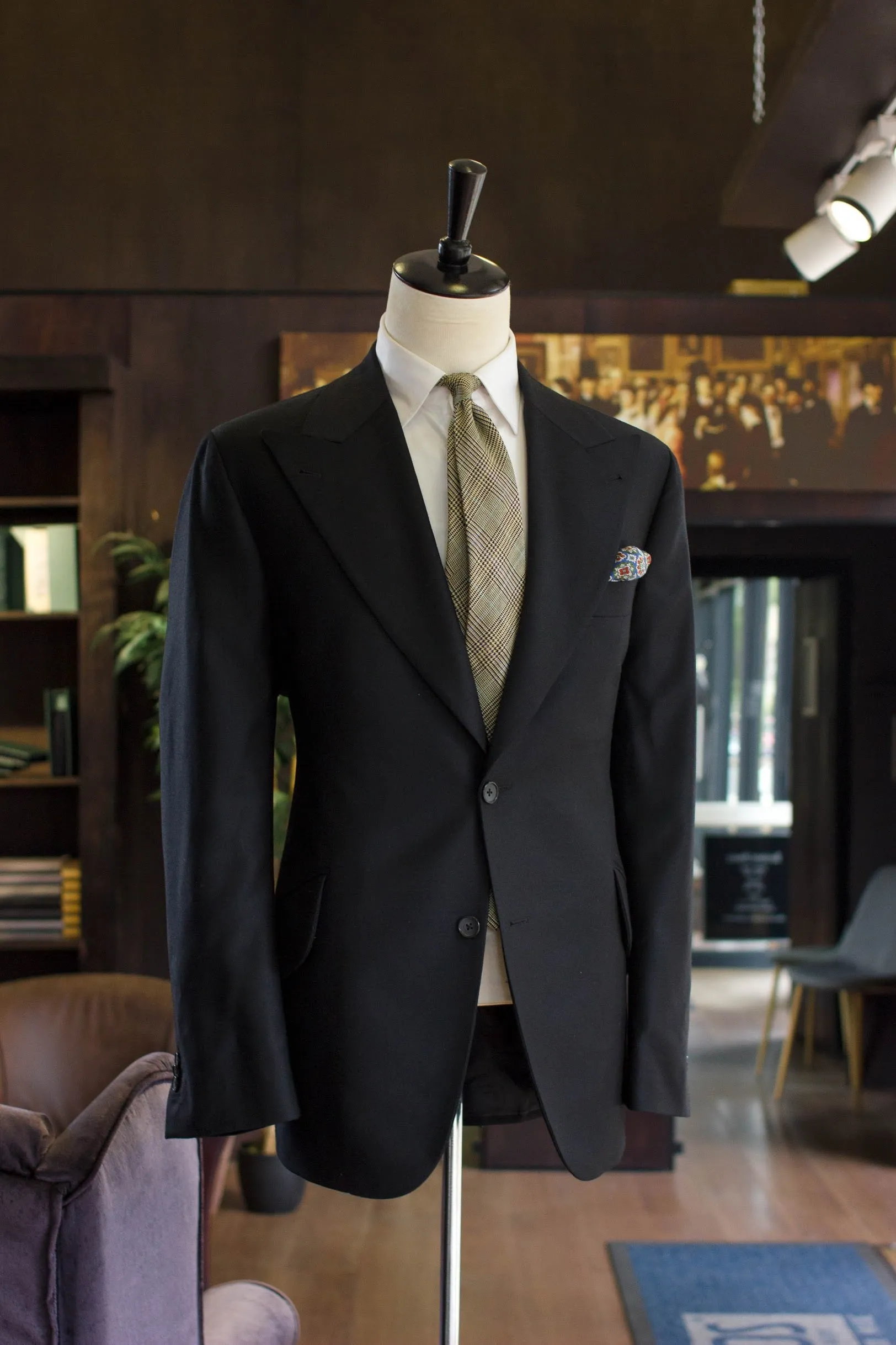 Light Green Check 7-Fold Tie