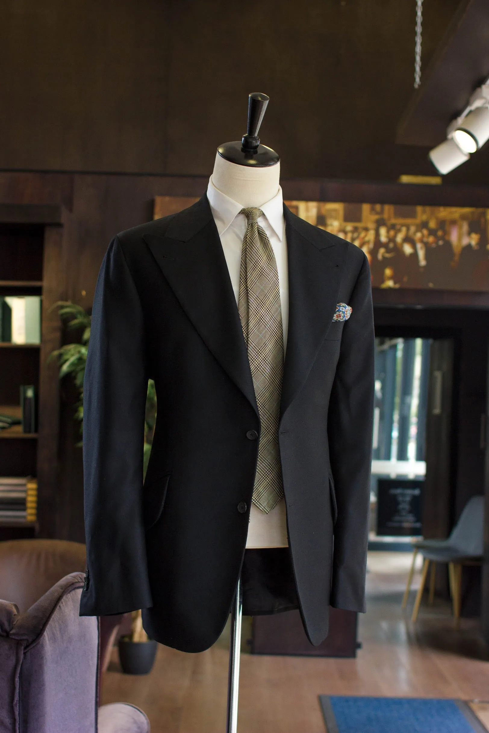 Light Green Check 7-Fold Tie