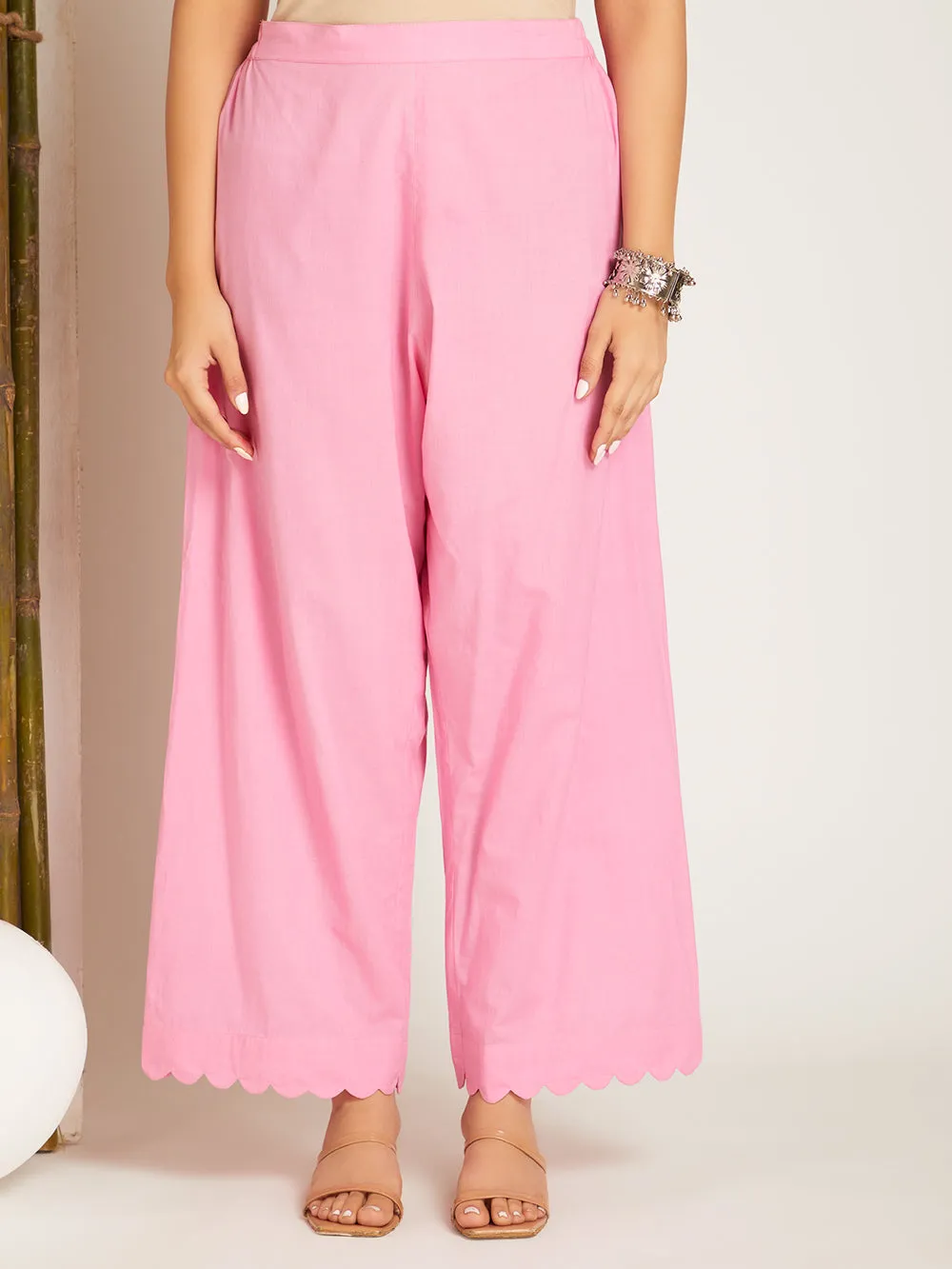 LINEN KURTA SET PINK