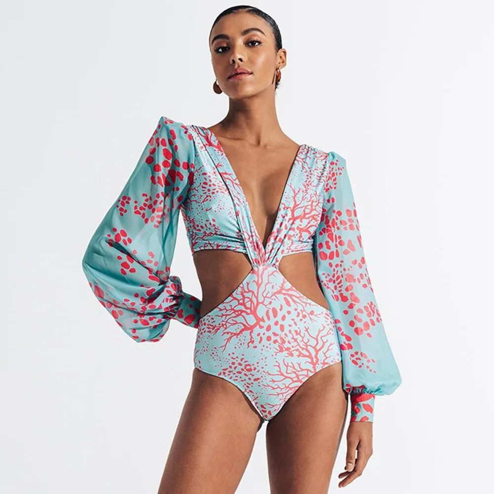 Long Sleeve One Piece Swimsuit