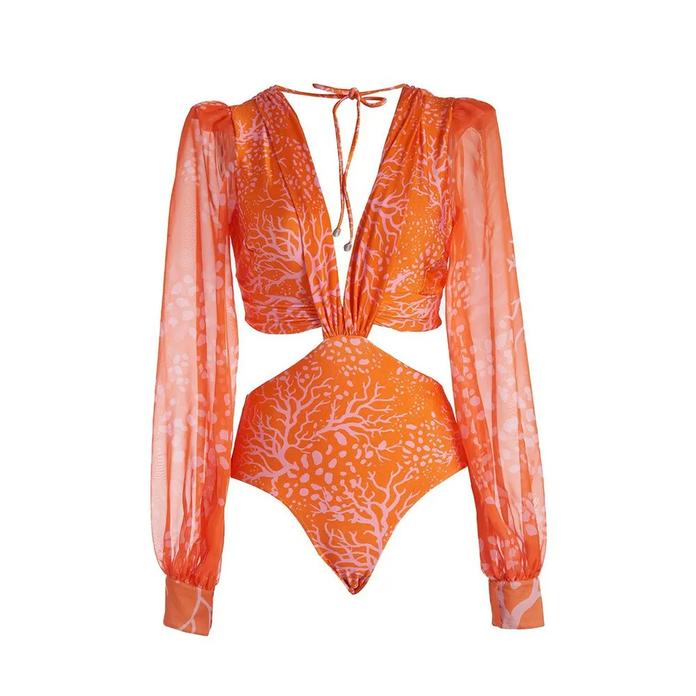 Long Sleeve One Piece Swimsuit