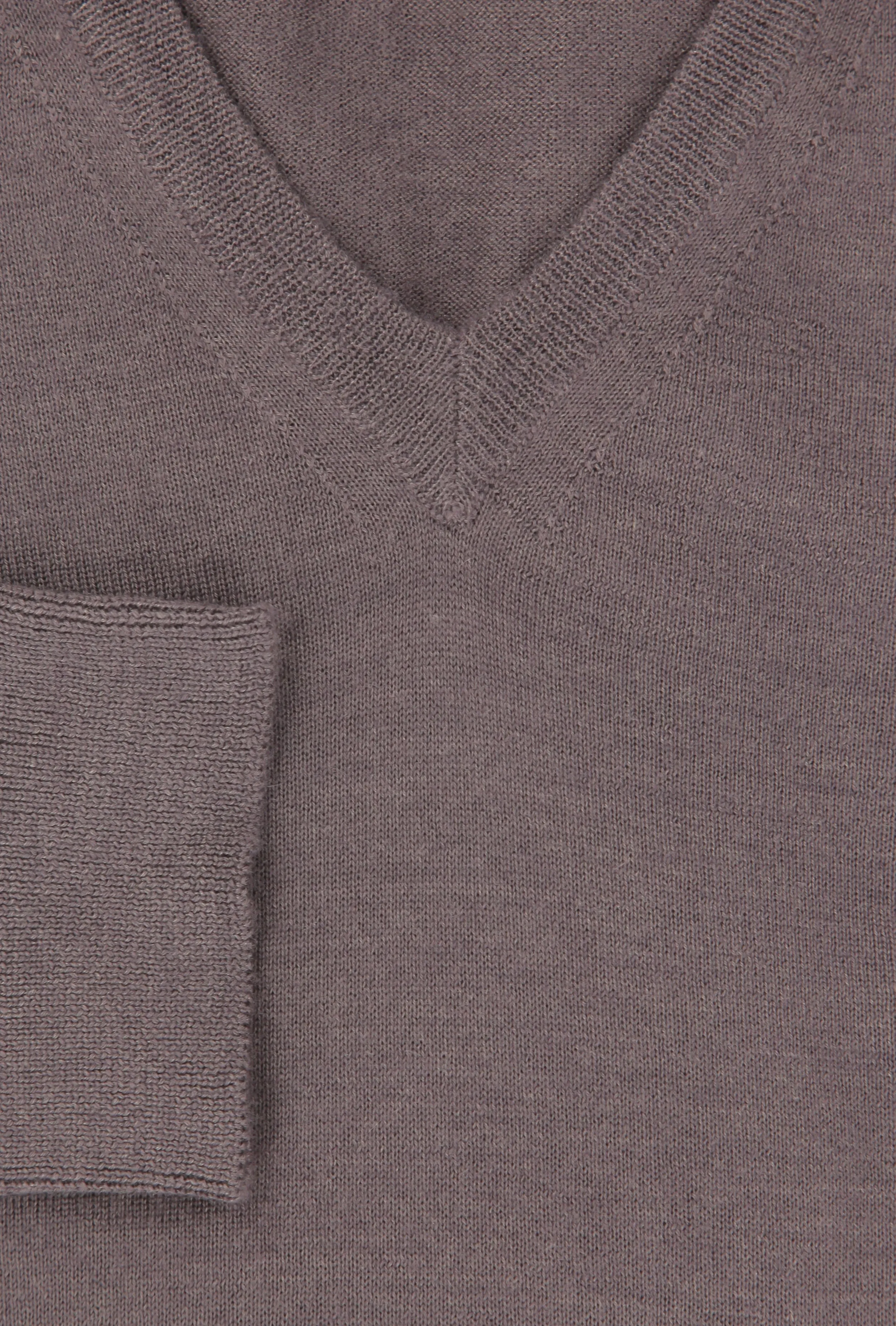 Luigi Borrelli Dark Gray V-Neck Sweater