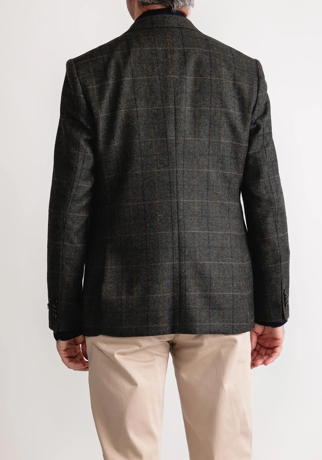 Magee 1866 Clady Donegal Tweed Check Blazer, Herringbone Green