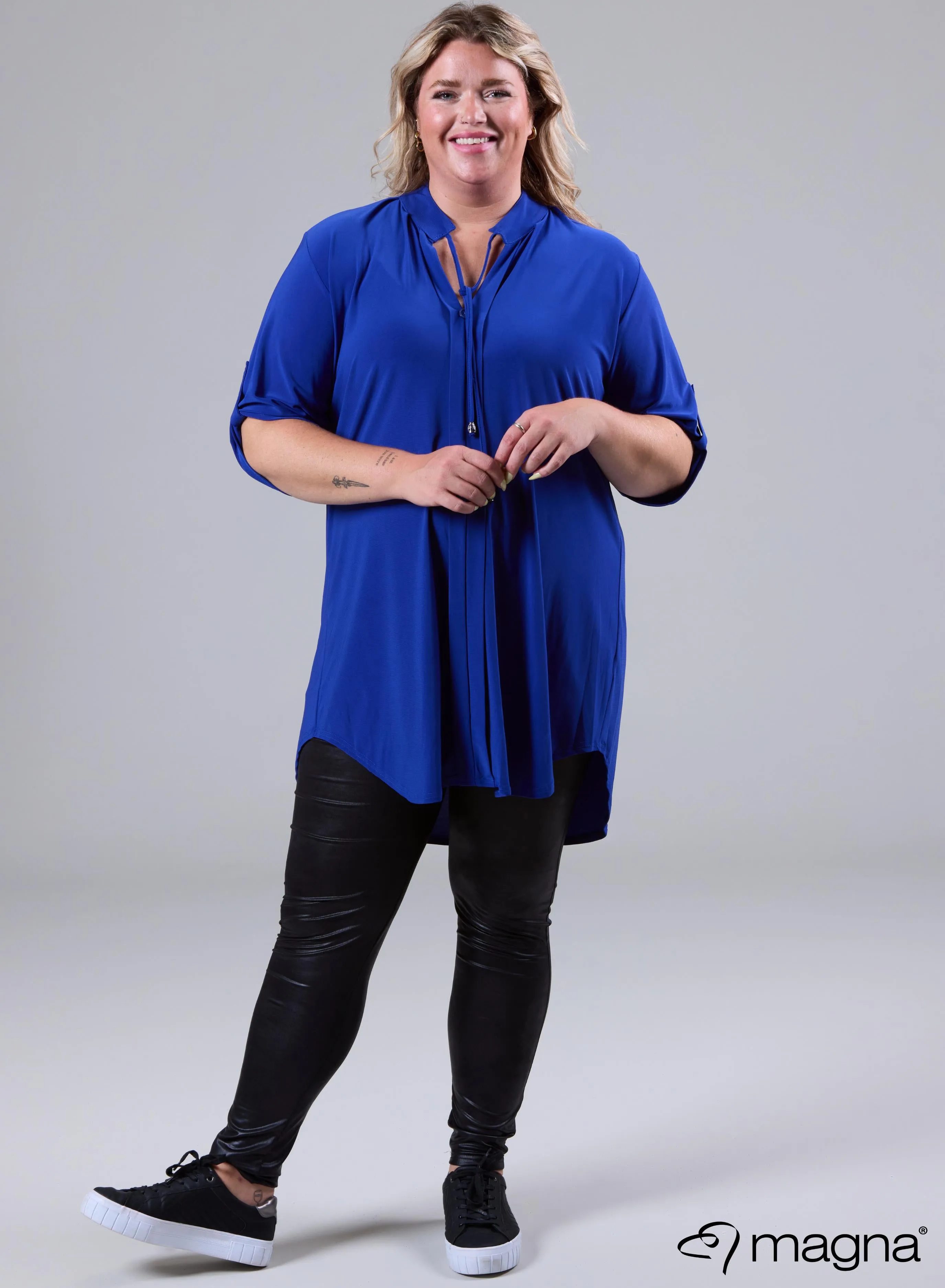 Magna Flowy String Tunic Royal Blue