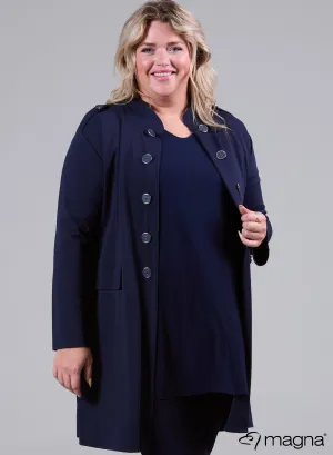 Magna Open Blazer With Button Details Navy