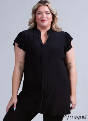 Magna Sleeveless Frill Tunic Black