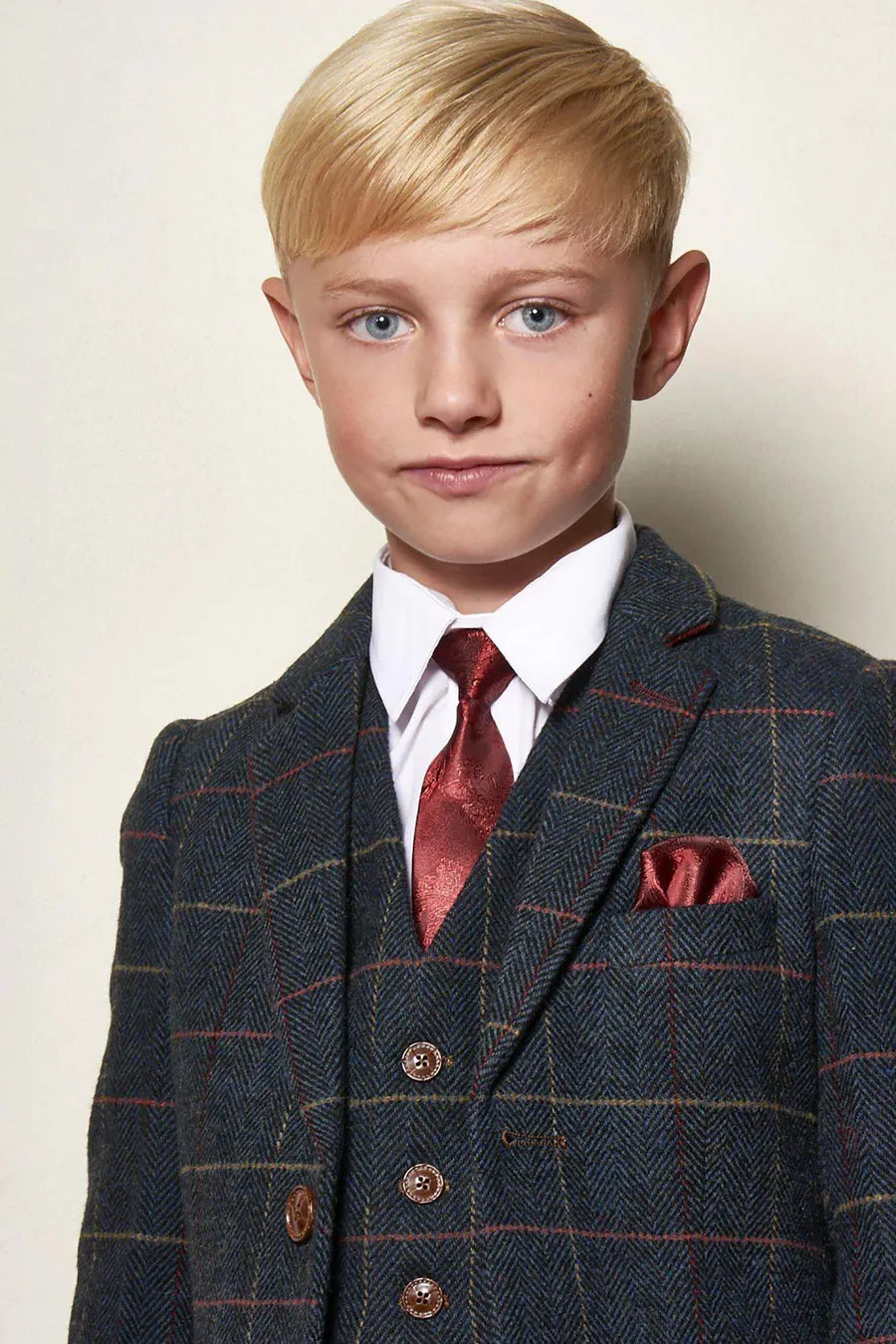 Marc Darcy Eton 3 Piece Suit Blue (Age 9-14)