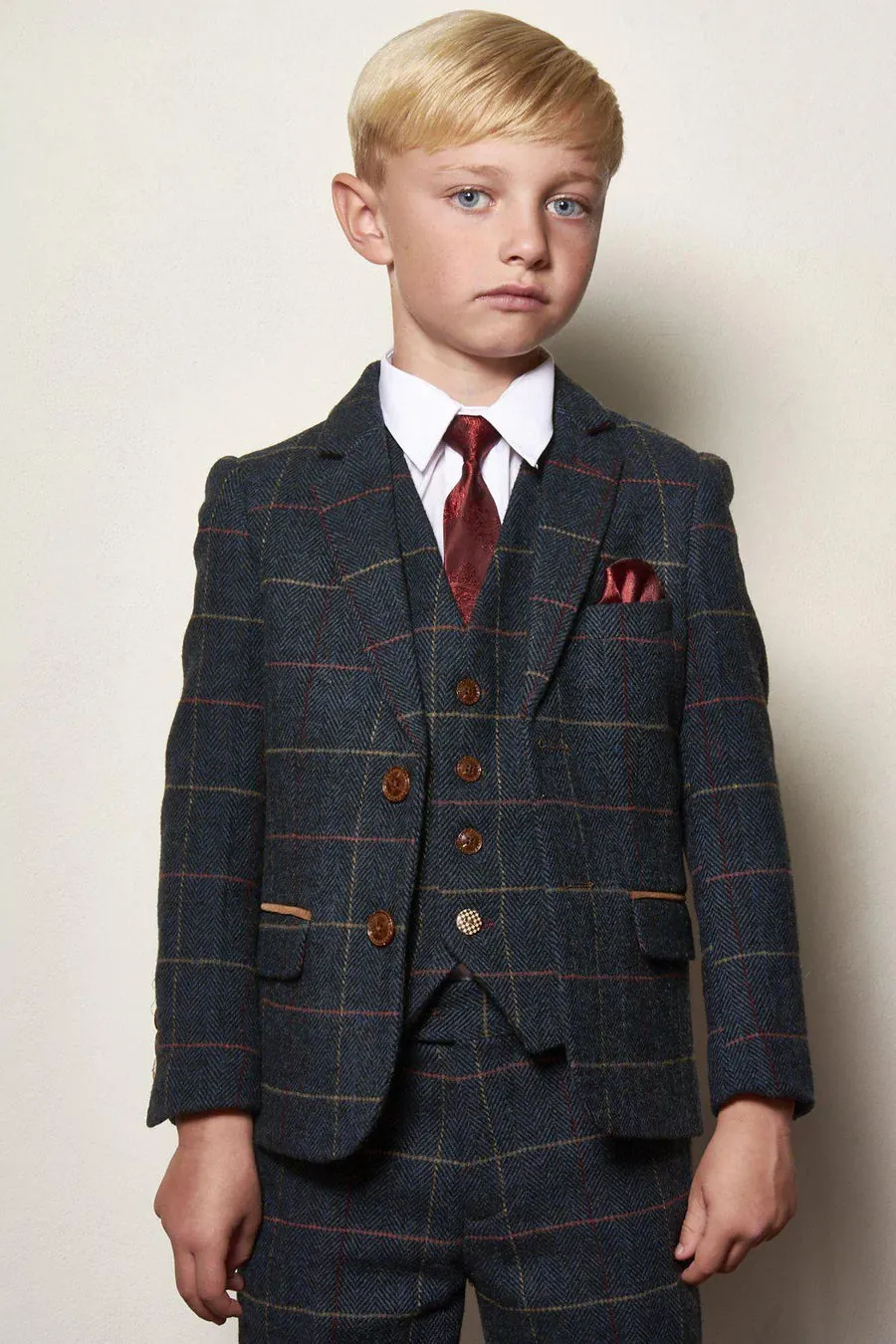 Marc Darcy Eton 3 Piece Suit Blue (Age 9-14)