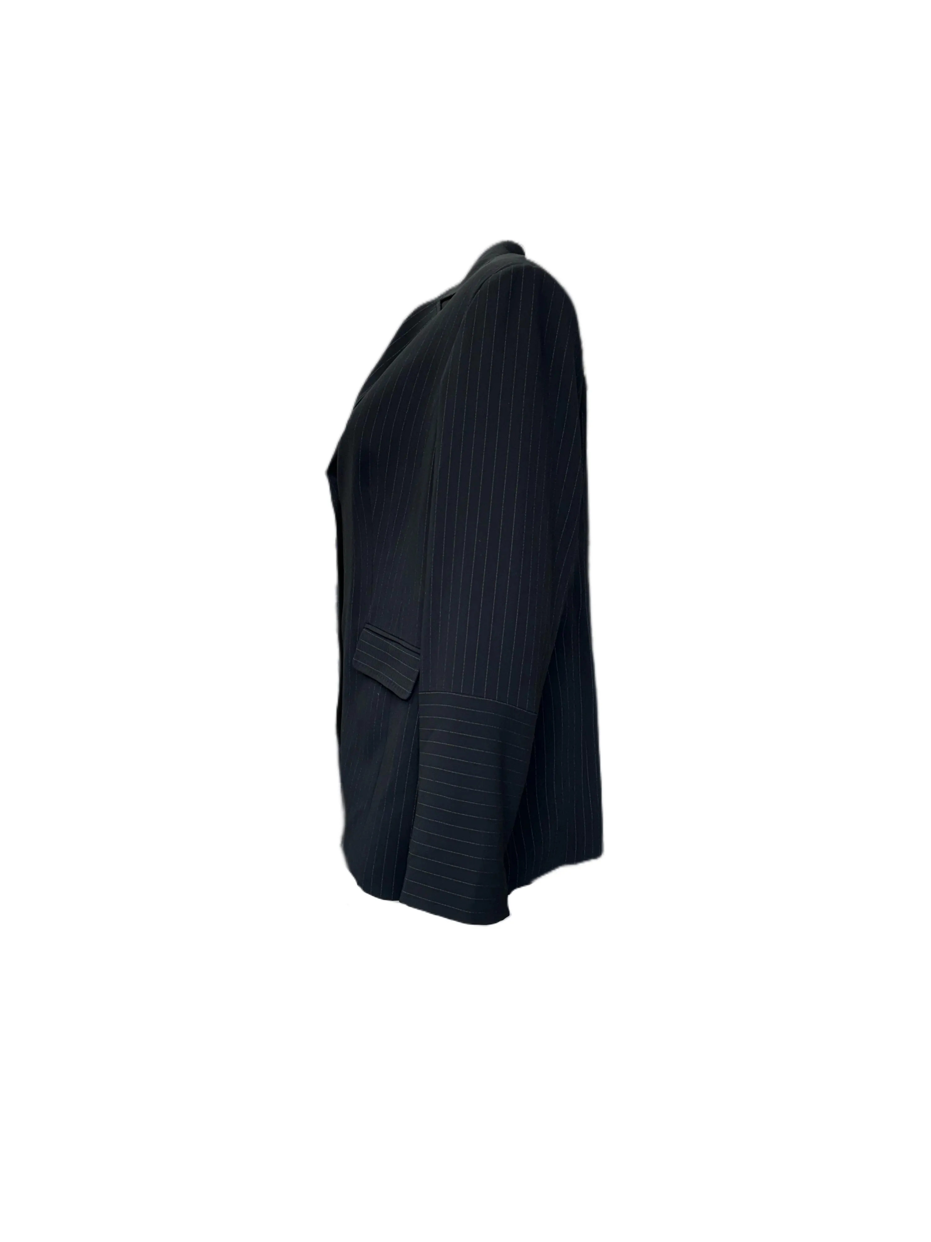Marina Rinaldi Women's Black Carbone Button Down Blazer NWT