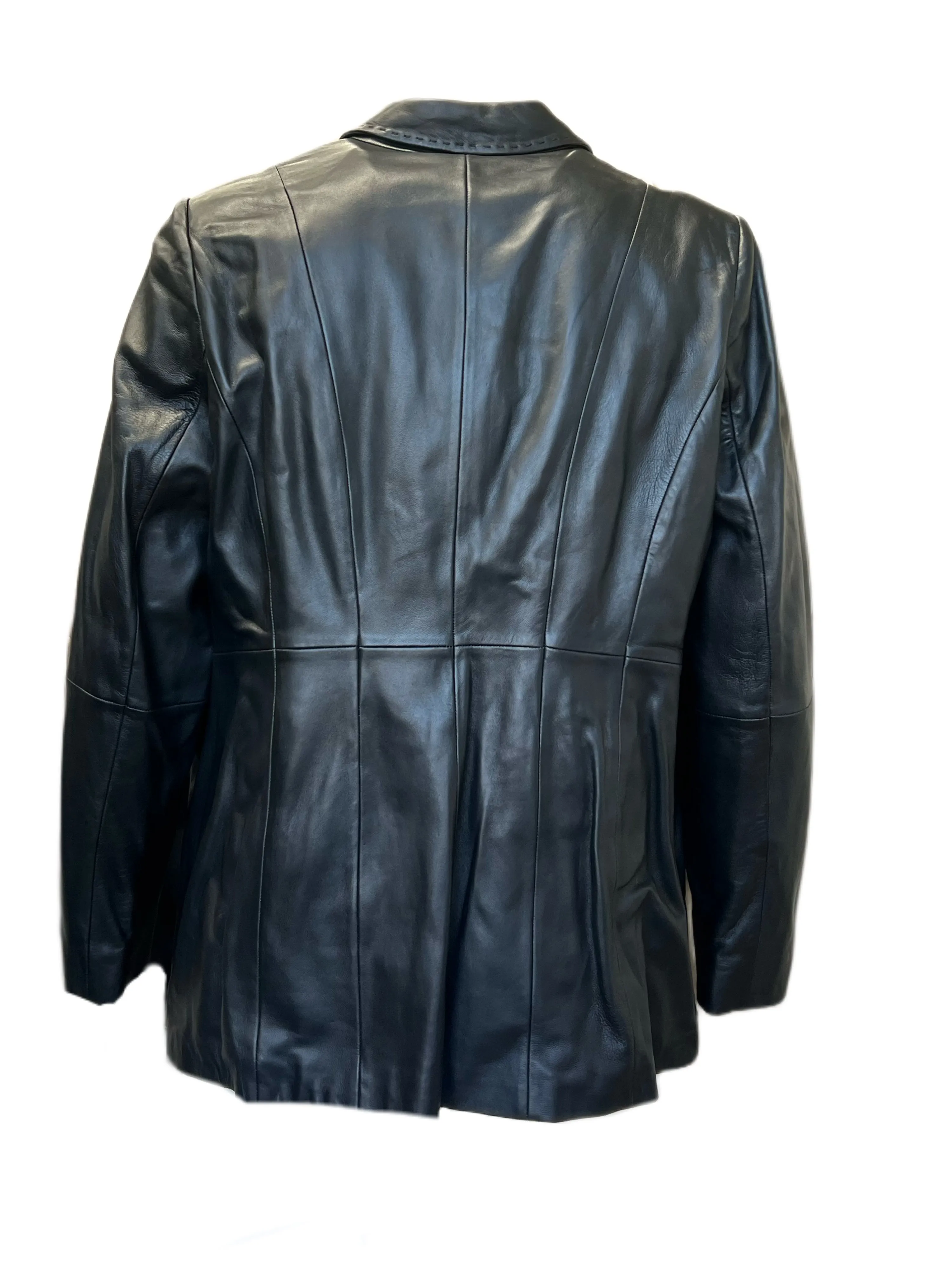 Marina Rinaldi Women's Black Elettra Sheepskin Blazer NWT