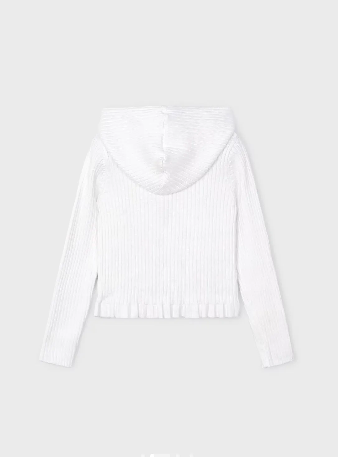 Mayoral Girls Ribbed Zip Up Sweater Size 3 to 9y