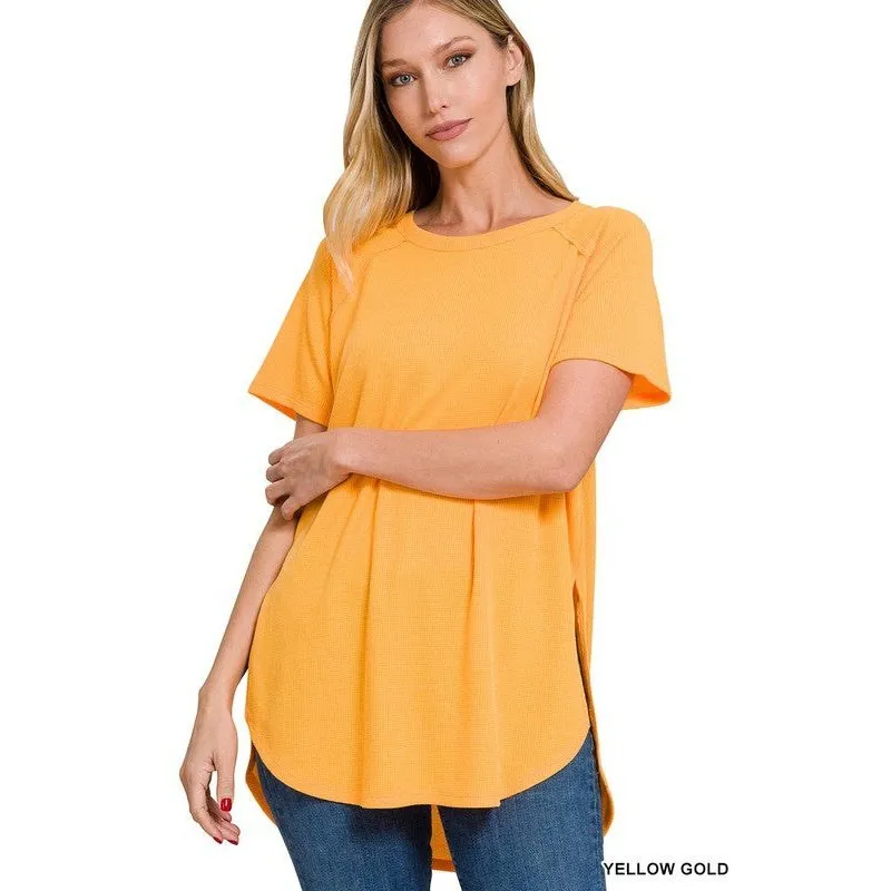 MELAGE BABY WAFFLE SHORT SLEEVE TOP