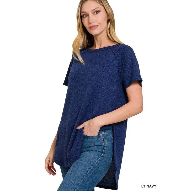 MELAGE BABY WAFFLE SHORT SLEEVE TOP