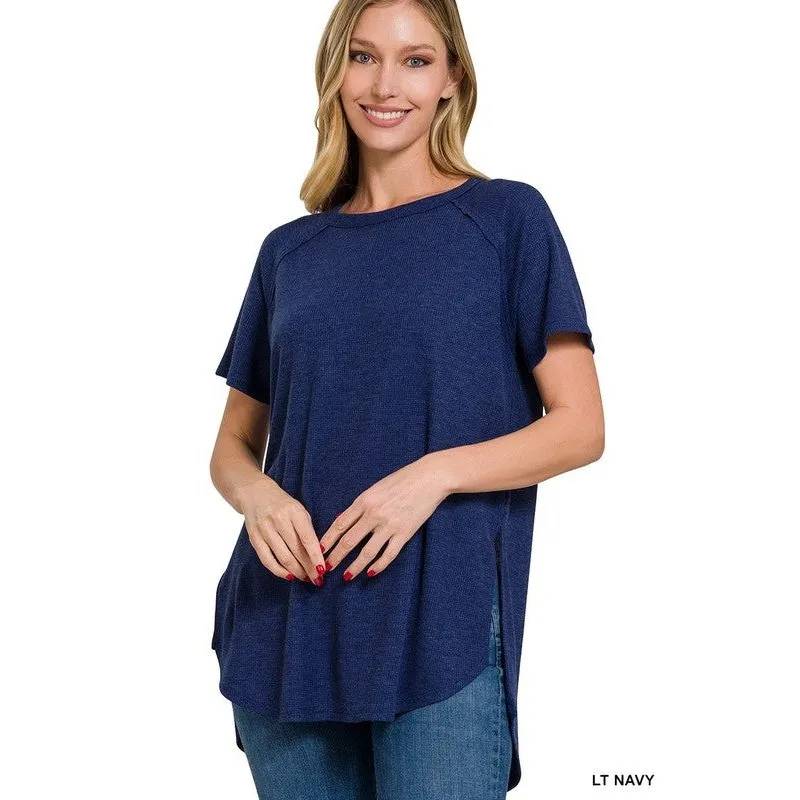 MELAGE BABY WAFFLE SHORT SLEEVE TOP