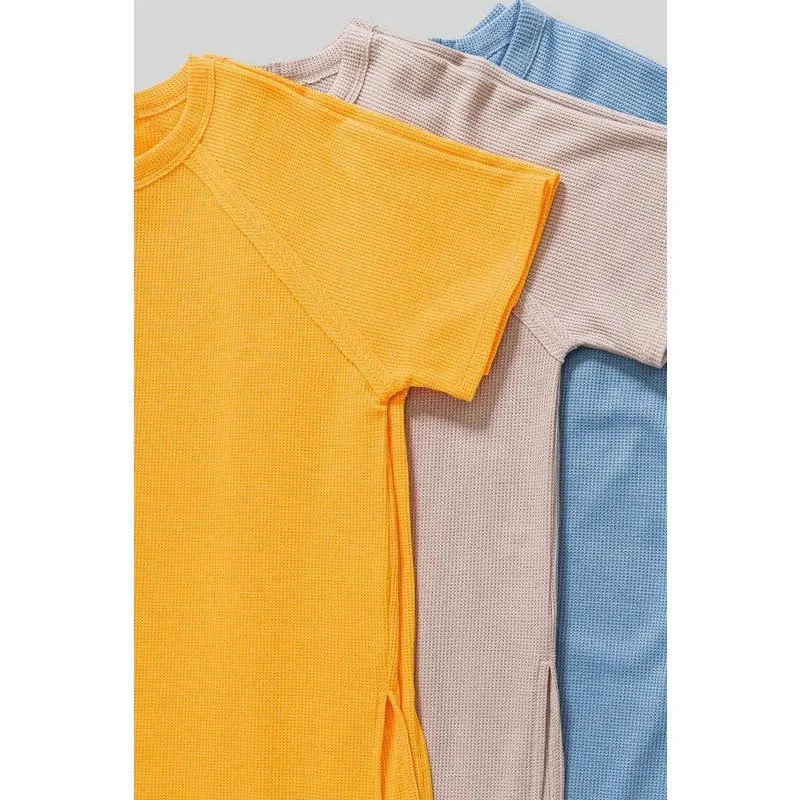 MELAGE BABY WAFFLE SHORT SLEEVE TOP