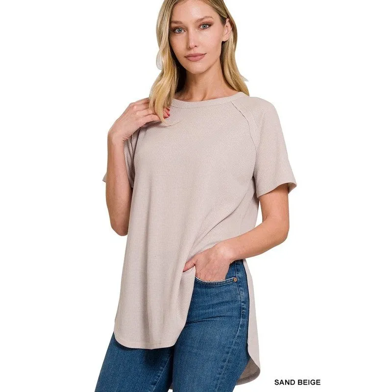 MELAGE BABY WAFFLE SHORT SLEEVE TOP
