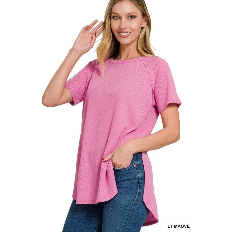 MELAGE BABY WAFFLE SHORT SLEEVE TOP