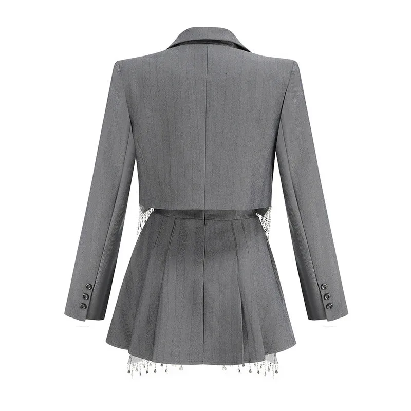MEREDITH CROPPED BLAZER AND DRESS SET