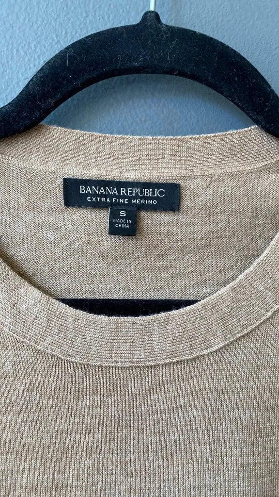 Merino Green Trim Crewneck Sweater