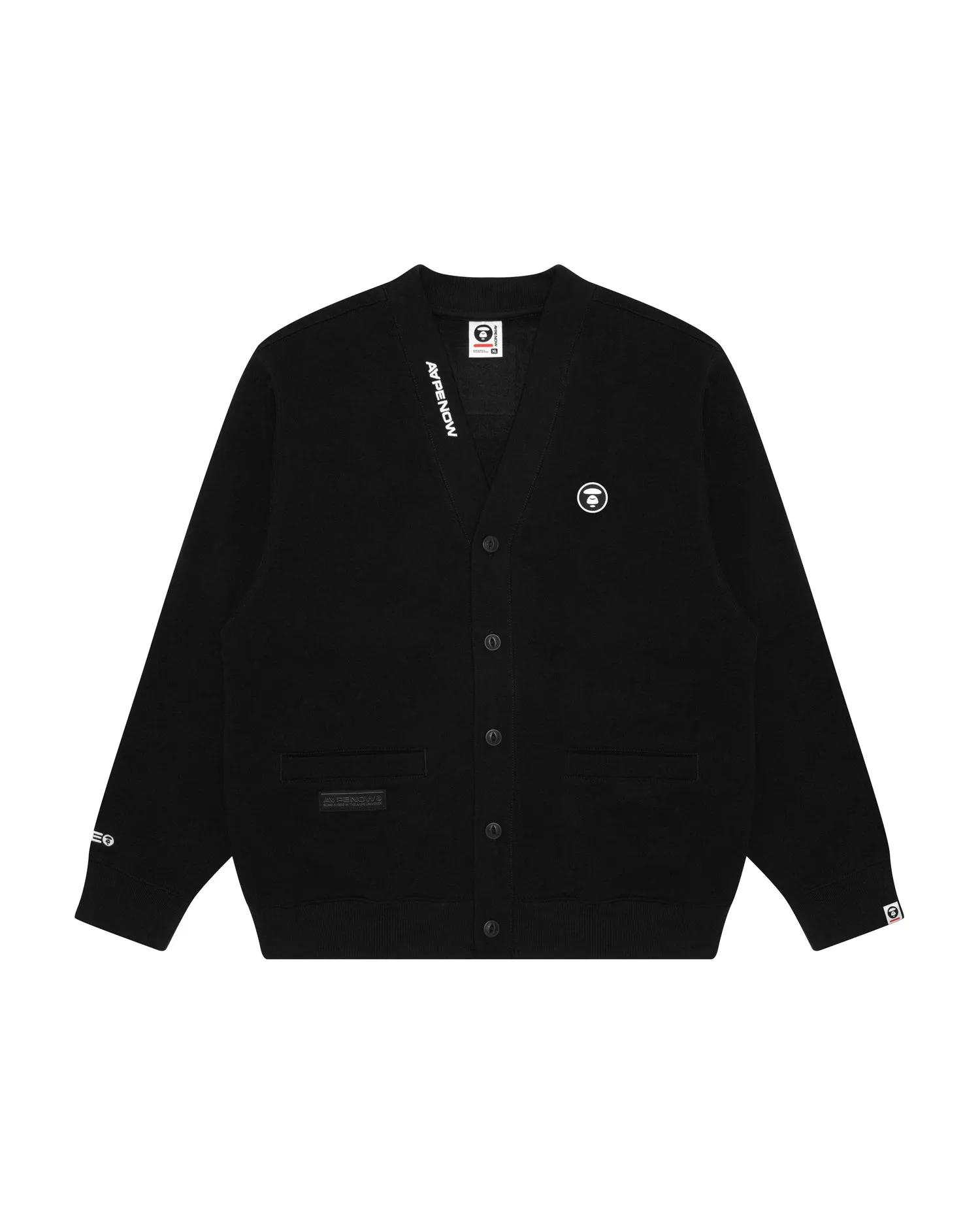 Moonface logo button down cardigan