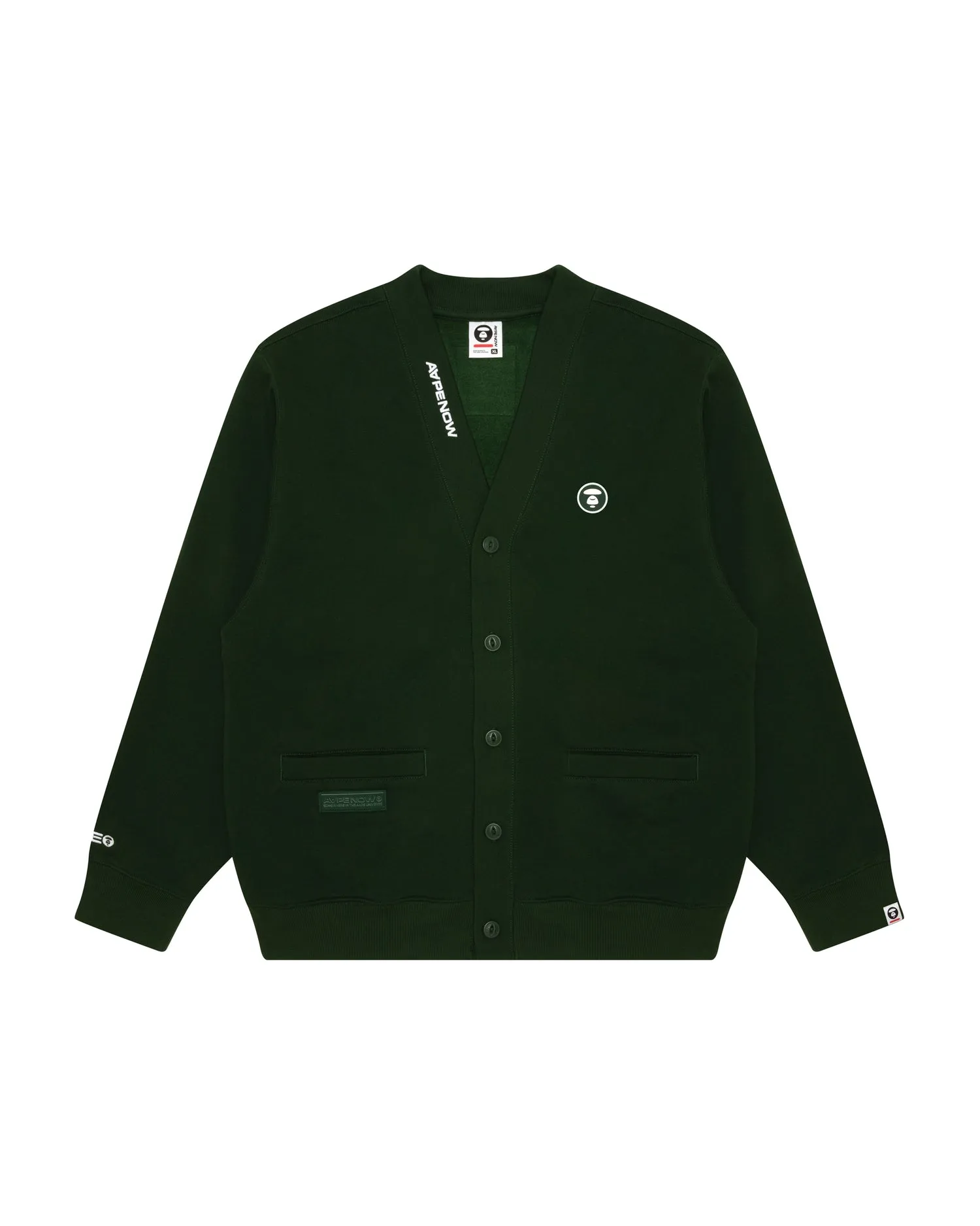 Moonface logo button down cardigan