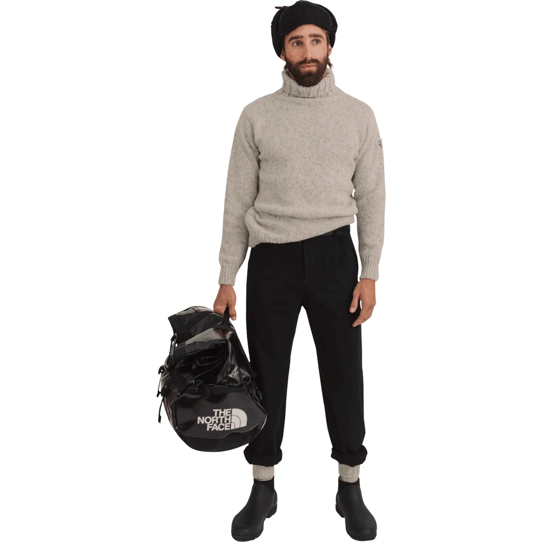 Nansen High Neck, Grey Melange
