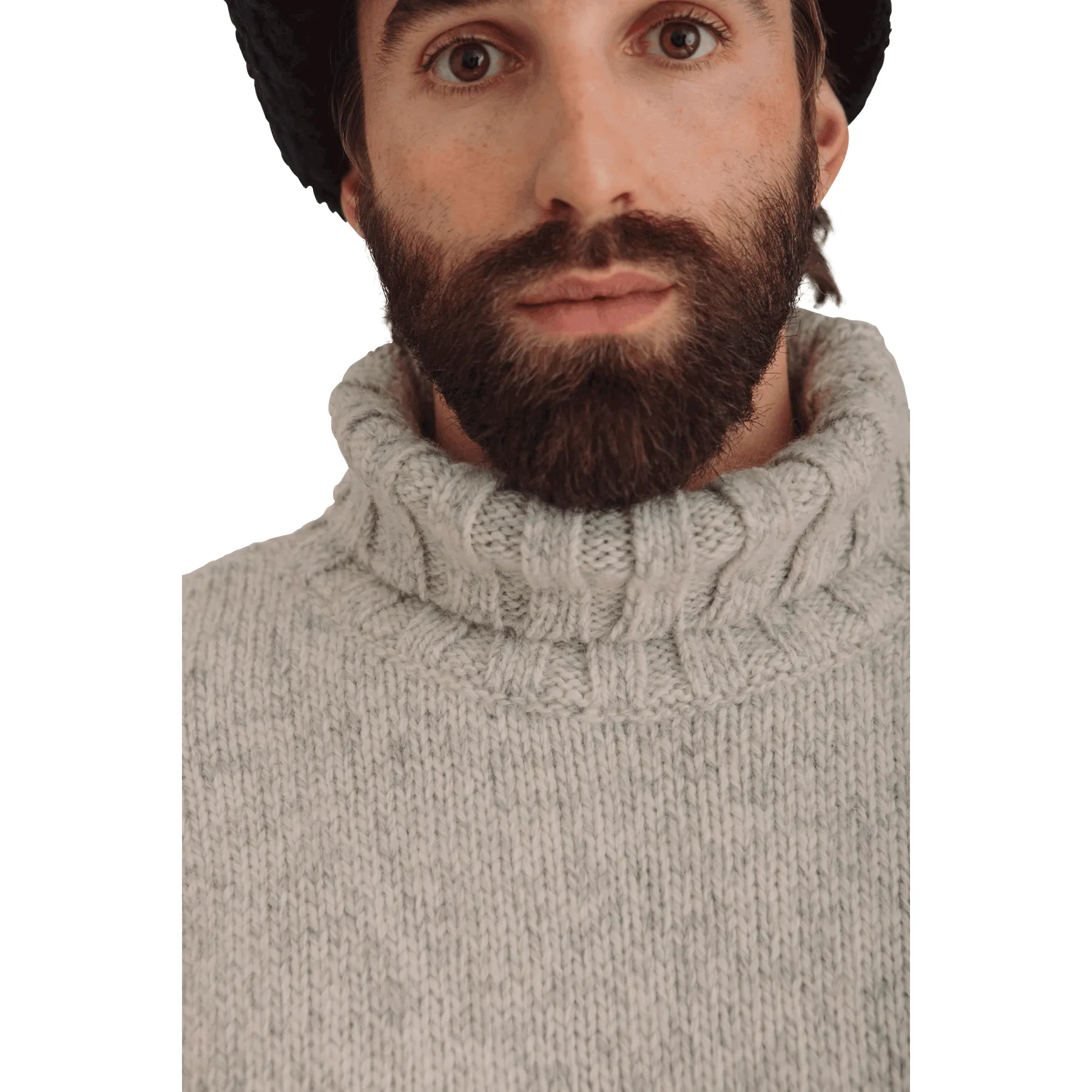 Nansen High Neck, Grey Melange