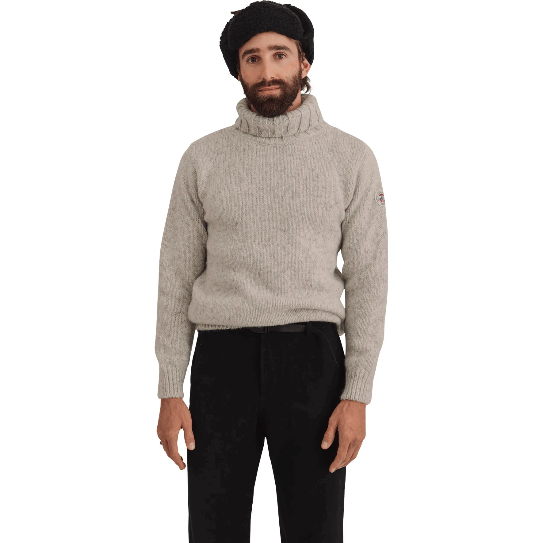 Nansen High Neck, Grey Melange
