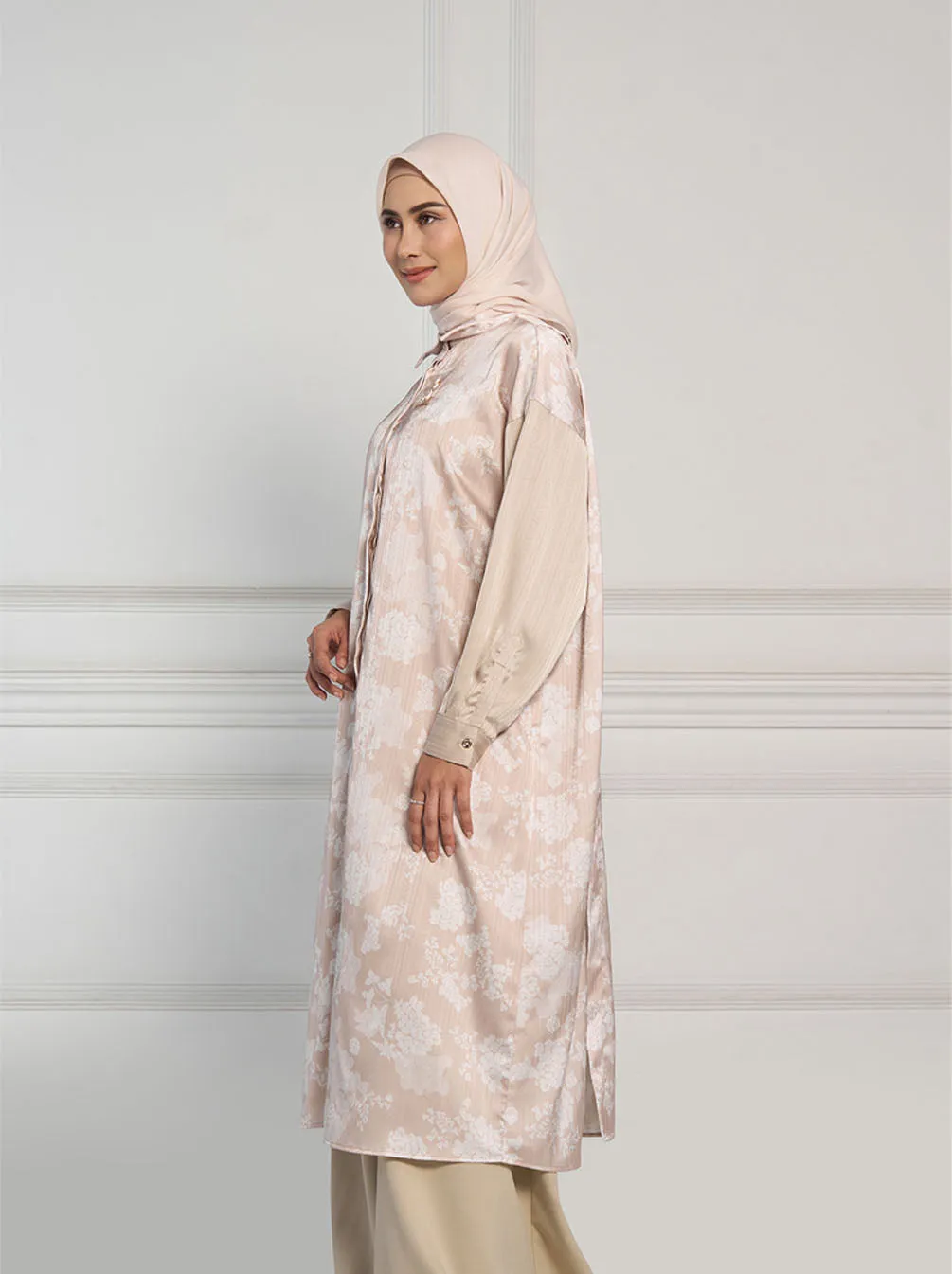 NAURA DROPSHOULDER TUNIC SAND
