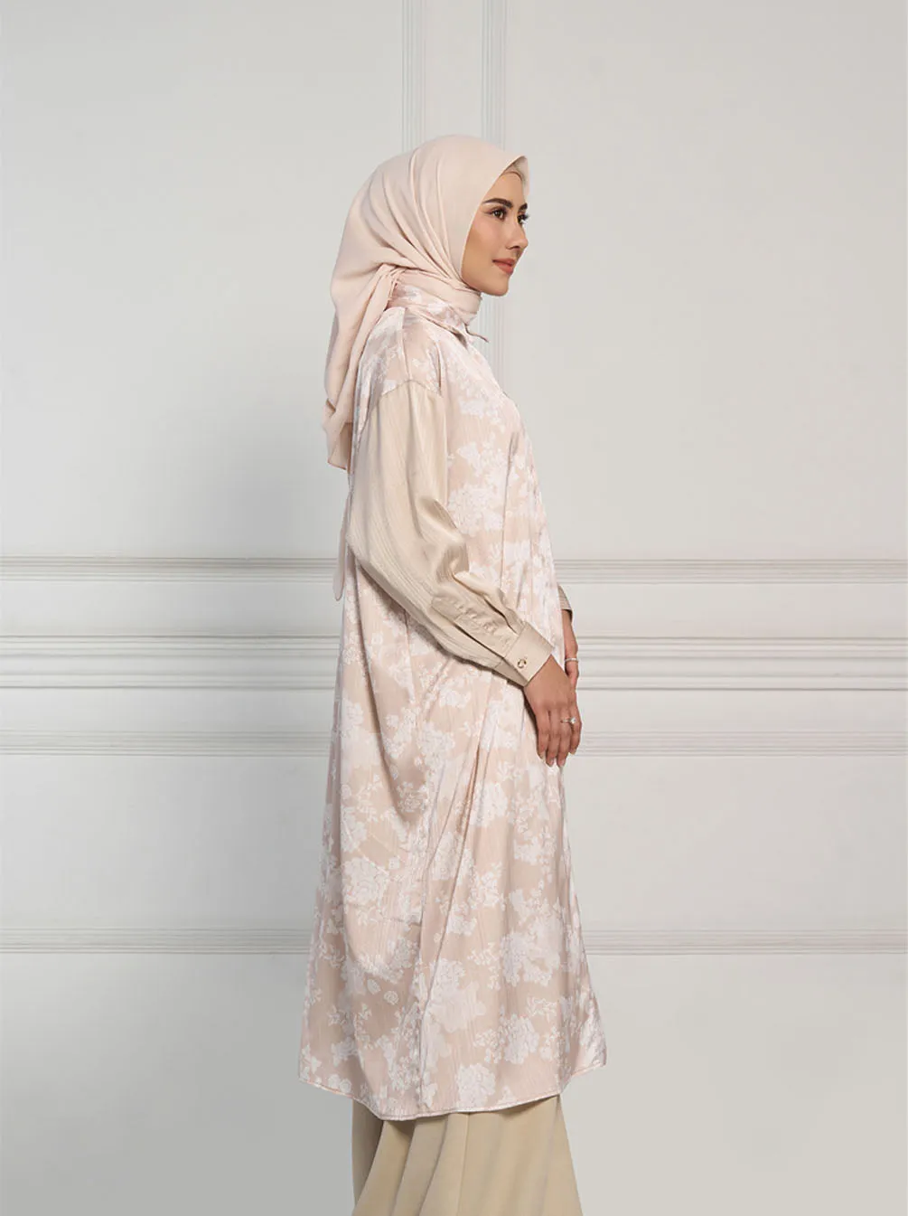 NAURA DROPSHOULDER TUNIC SAND