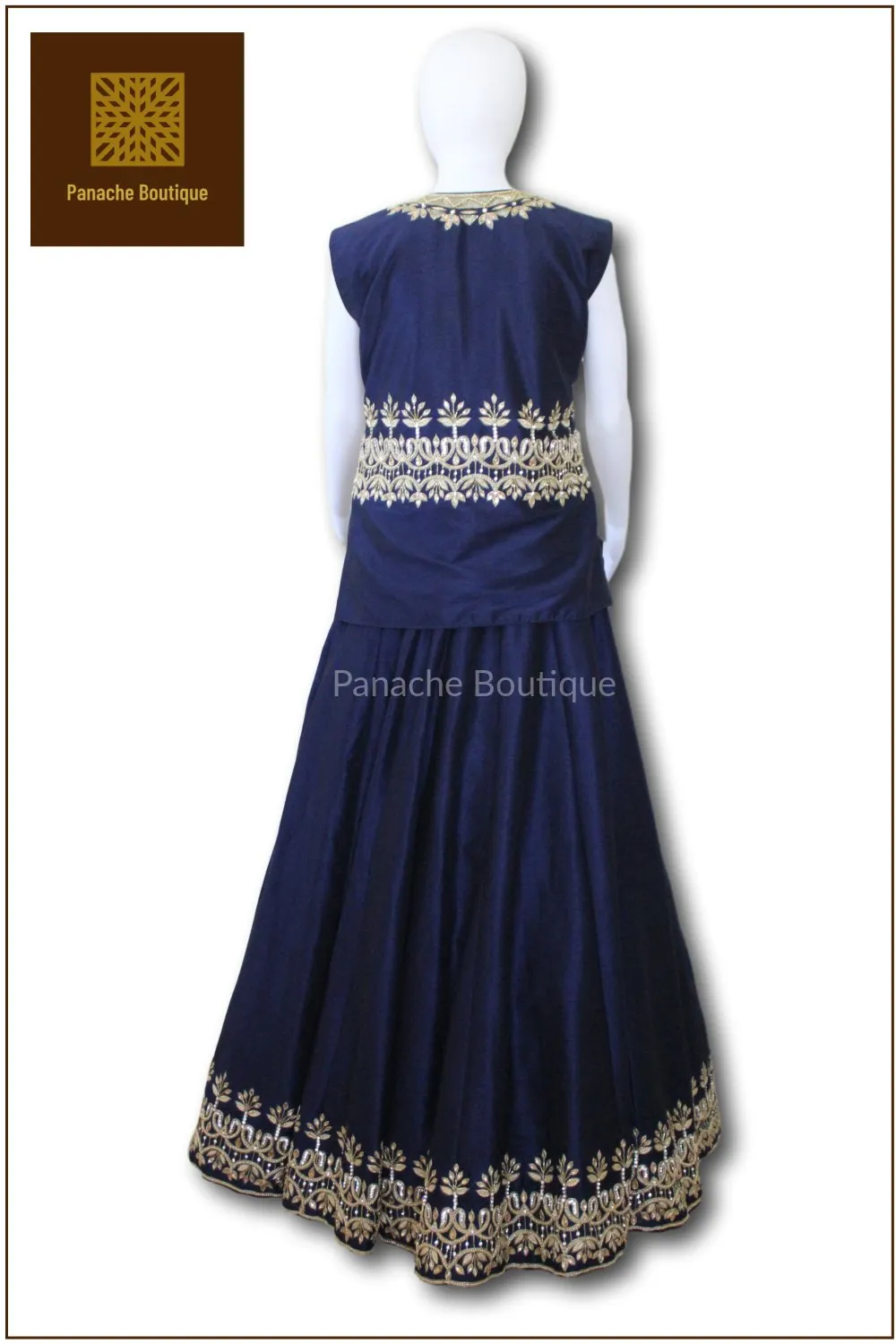 Navy Blue Colour Wedding Lehenga