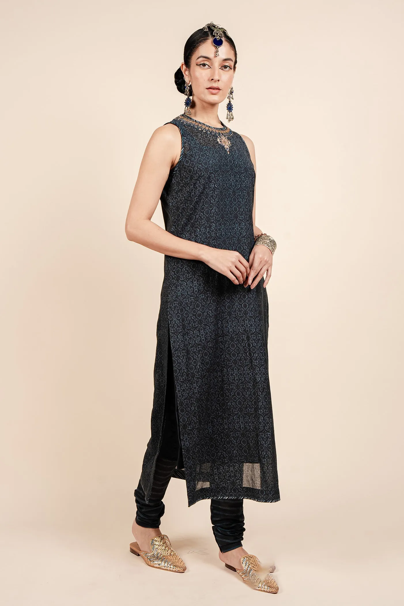 Navy Blue Tunic Set