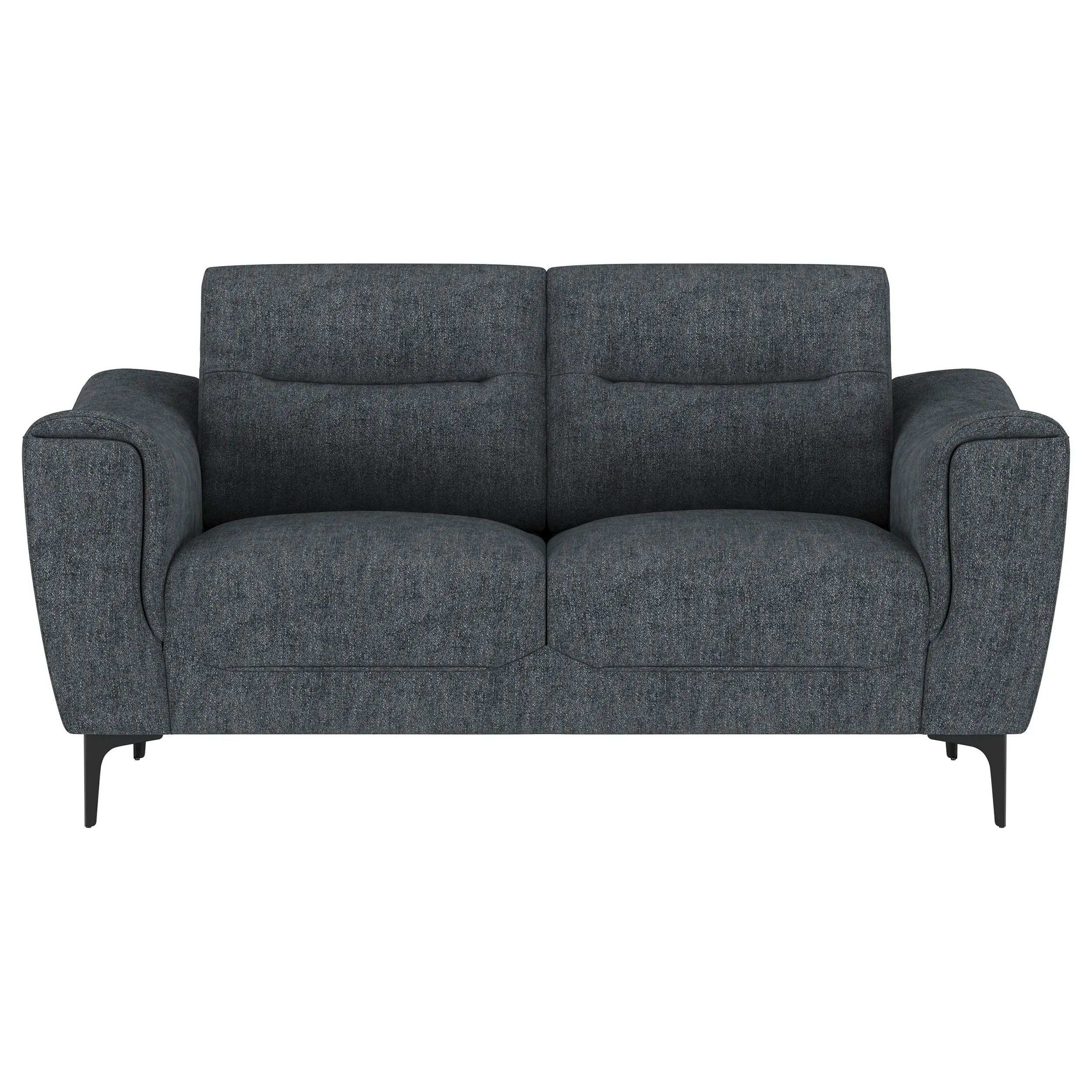 Nolan 2-piece Upholstered Sofa Set Charcoal