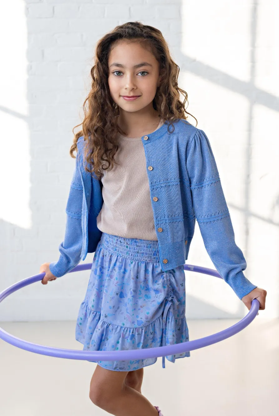 Nono Alia Lurex Cardigan Provence Blue