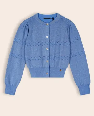 Nono Alia Lurex Cardigan Provence Blue