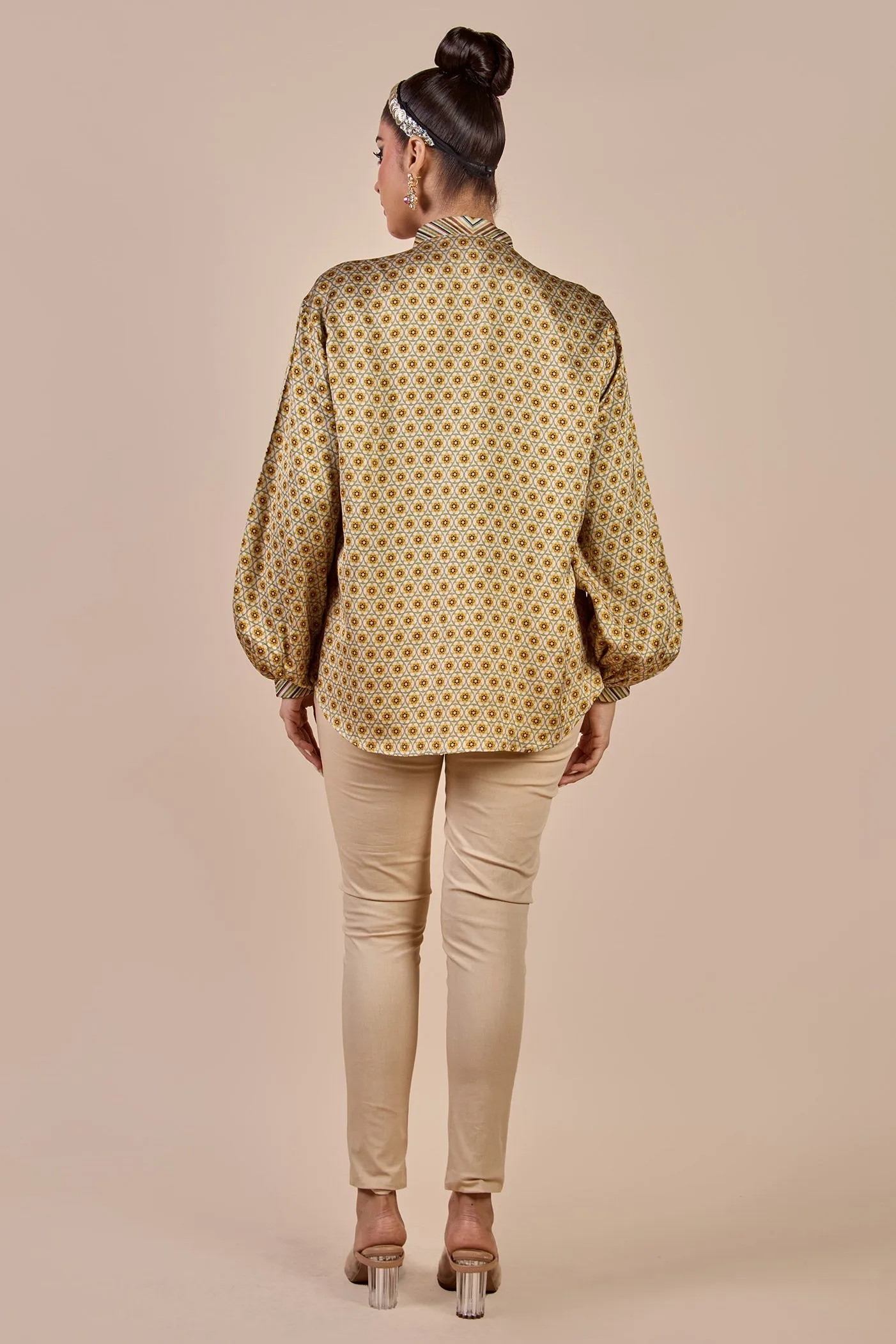 Olive Yellow - Ivory Short Top