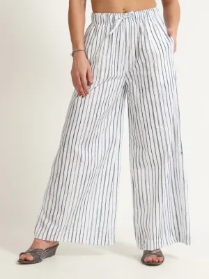 organic cotton flared trousers
