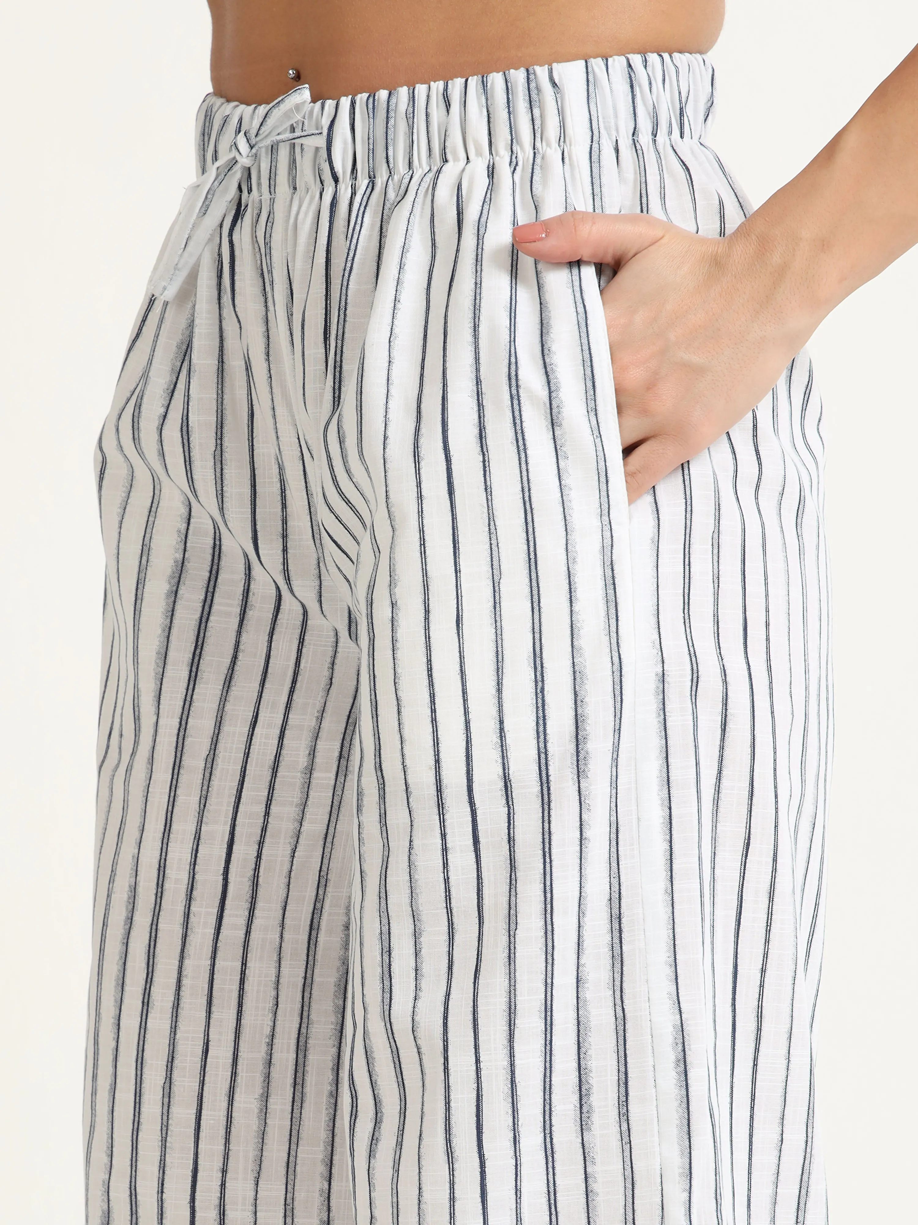 organic cotton flared trousers