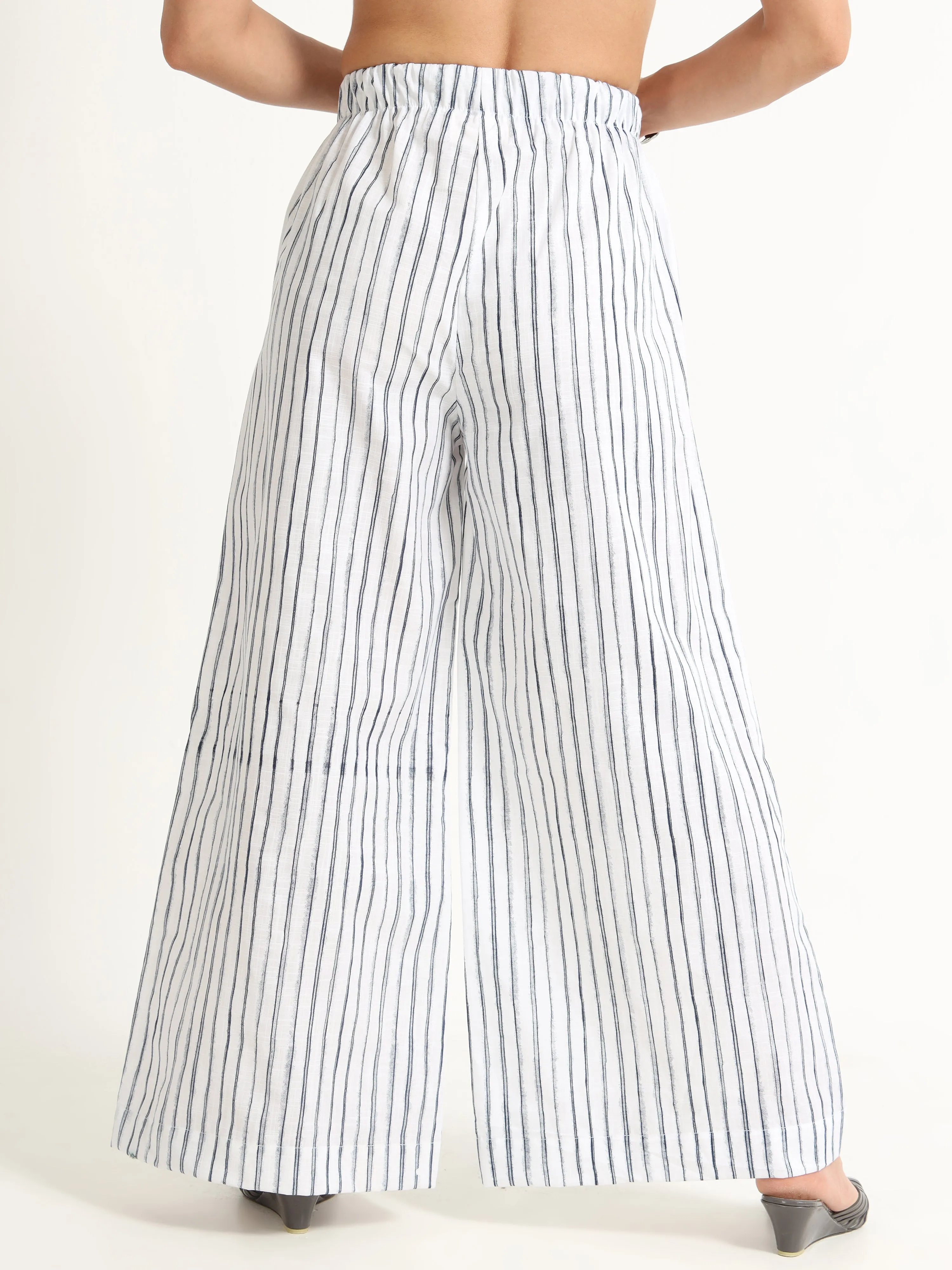 organic cotton flared trousers
