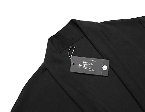 Pacinoble Men's Ruffle Cardigan in Black