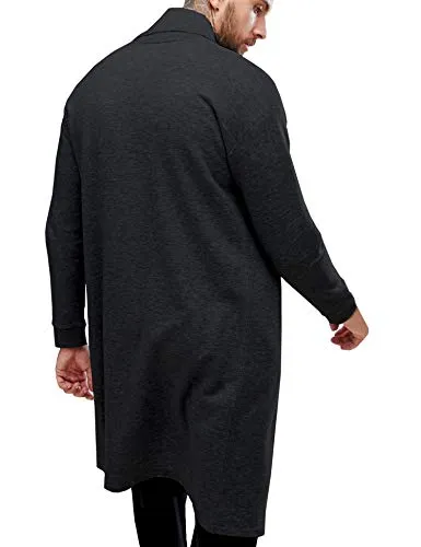 Pacinoble Men's Ruffle Cardigan in Black