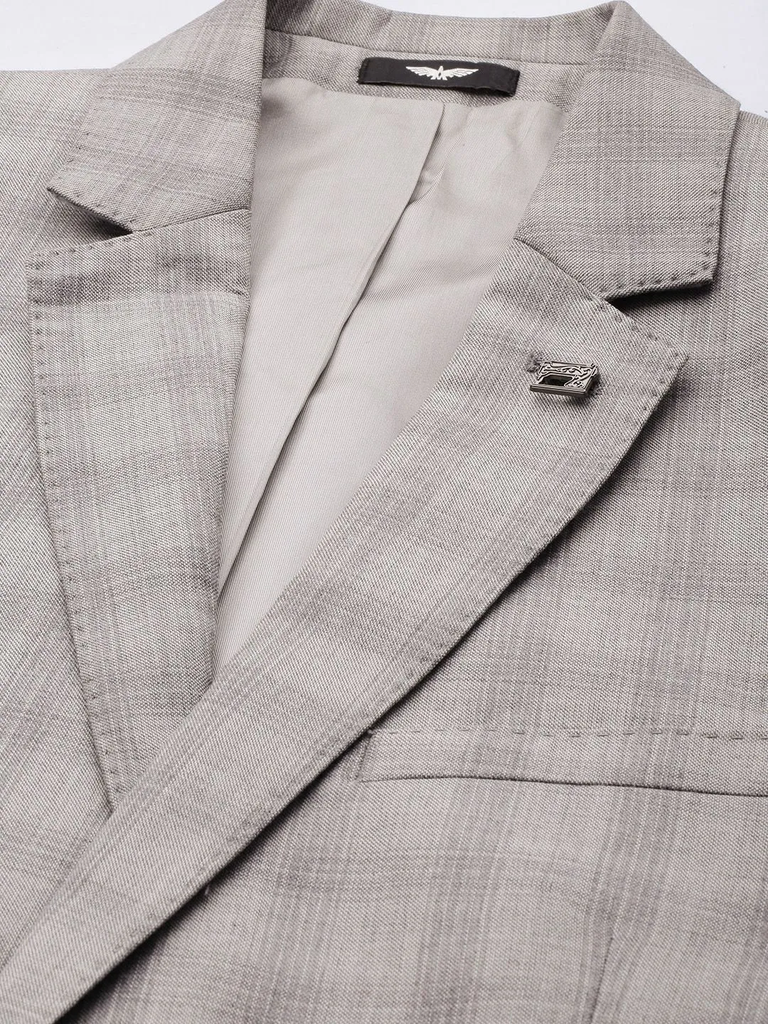 Park Avenue Checked Notched Lapel Single-Breasted 2 Piece Formal Suits