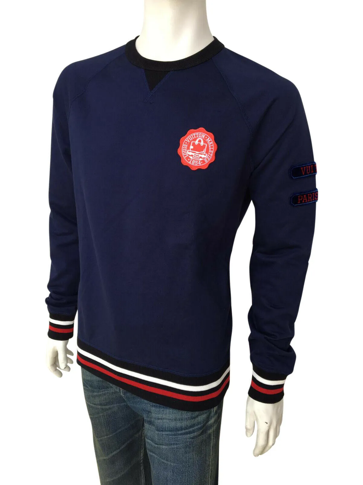 Patch Sweatshirt with Tipping