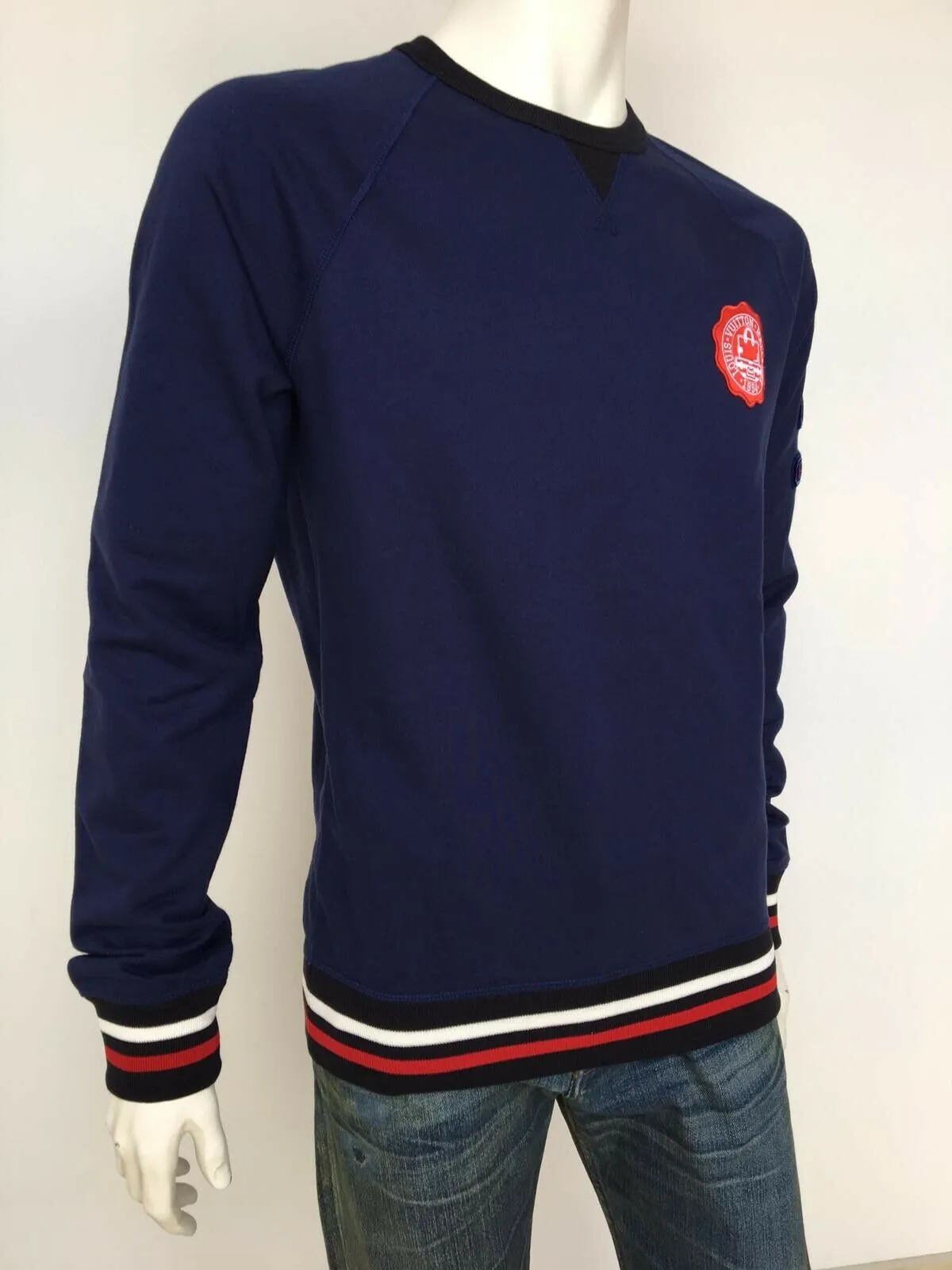 Patch Sweatshirt with Tipping
