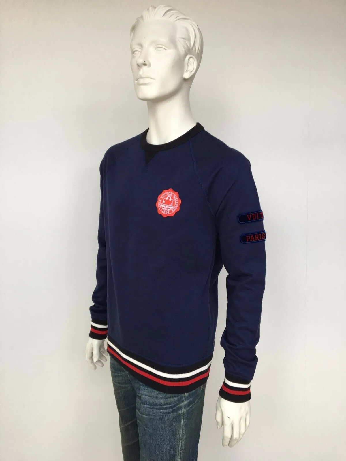 Patch Sweatshirt with Tipping